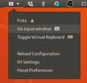 Fcitx menu new